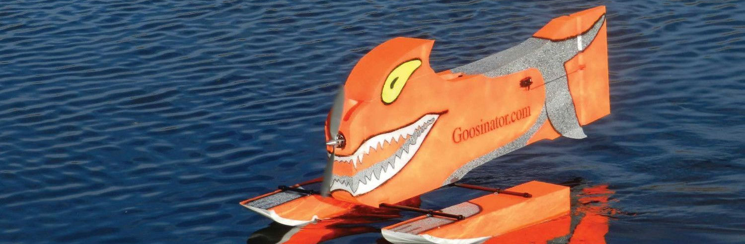 The Goosinator on open blue water