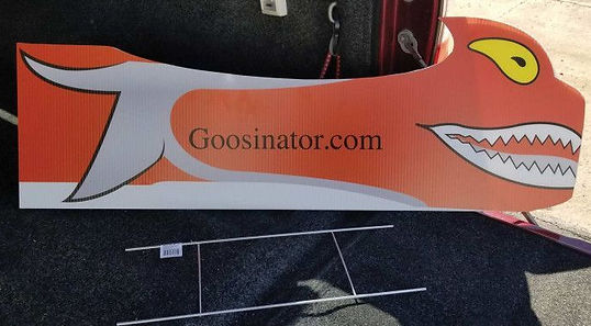 Goosinator decoy on a property